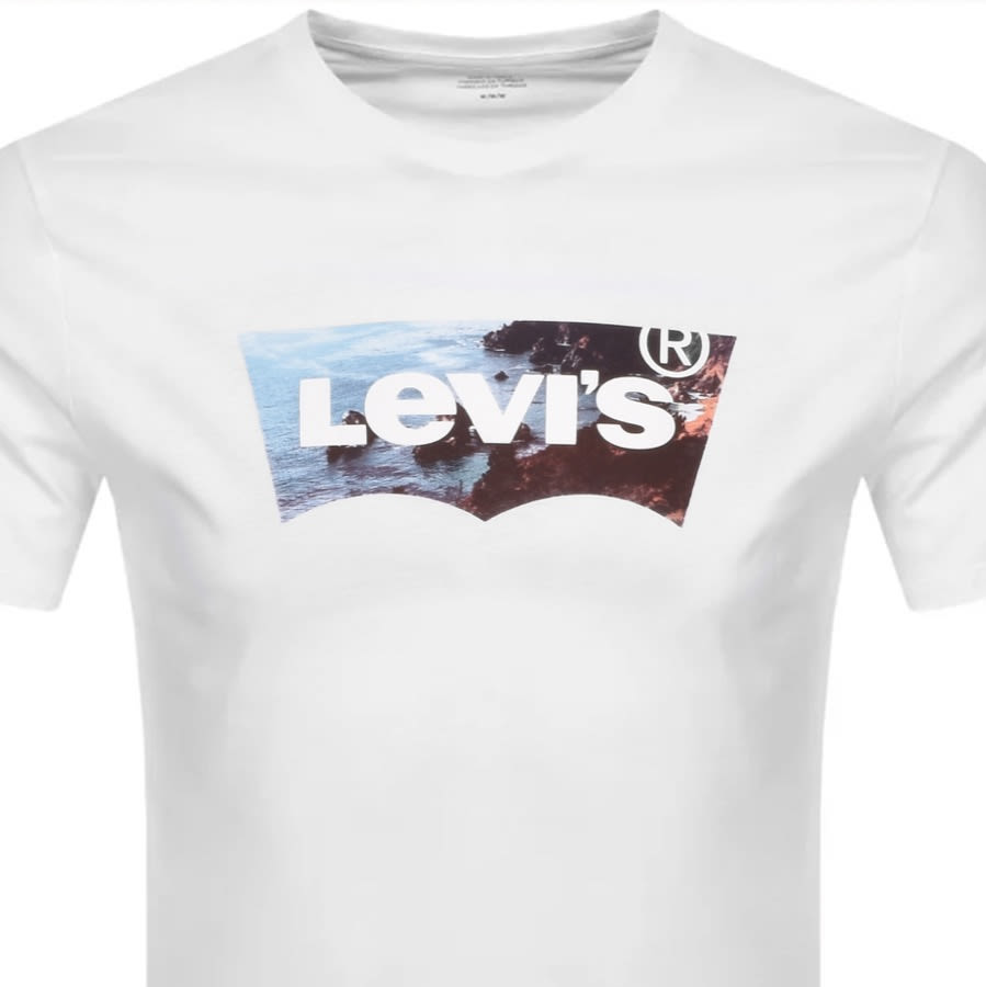 Alternative Image for ProductLevis Crew Neck Housemark Logo T Shirt White2